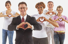 People showing Heart Hands