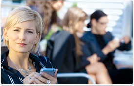 woman with cellphone