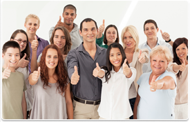 group of people giving thumbs-up sign