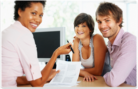 couple signing loan forms