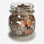 jar filled with change