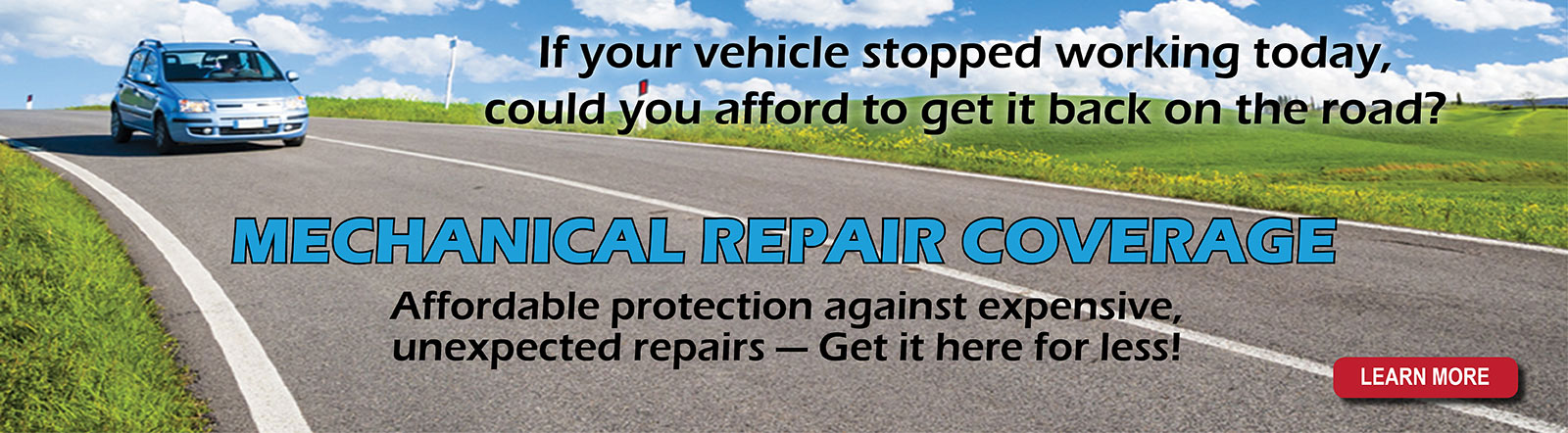 Get your vehicle back on the road with affordable Mechanical Repair Coverage from Bulldog